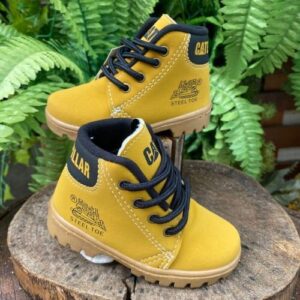 Bota caterpillar infantil feminina